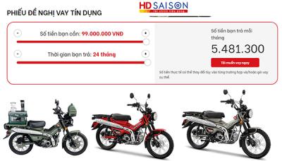 “Mua trả góp Honda CT125 2023, vay 99 triệu 2 ngày giao xe, không cần chứng minh thu nhập”